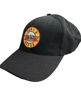 Guns N Roses Black Fitted Hat Circle Logo Patch GNR Y2K 00s Bravado